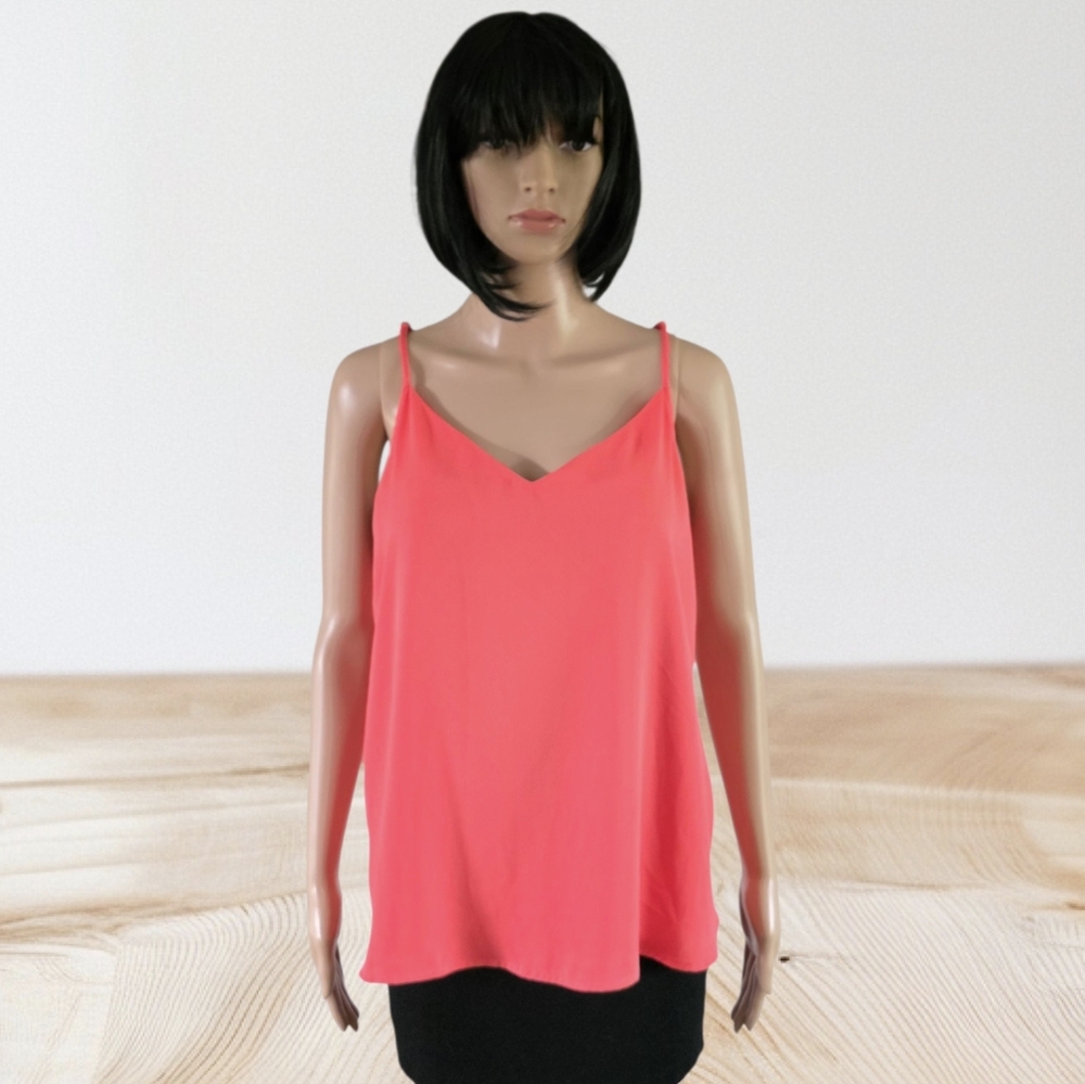 3/25$ Wells Grace Orange Peach Sleeveless Relaxed Camisole, Size M